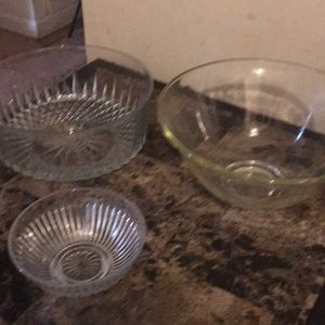 Glass anchor clear bowls